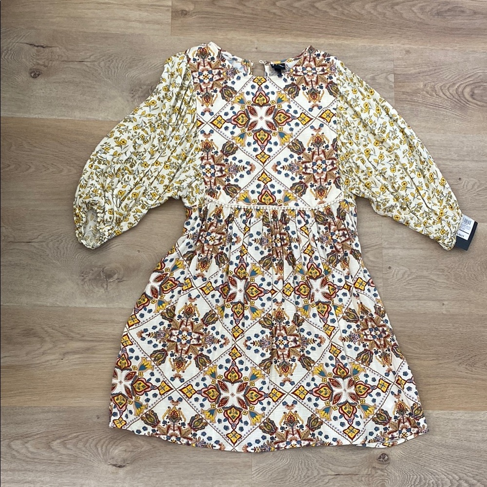 Floral Patterned Kids Dress